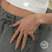 DAVINA Ladies Ziva Ring Rose Gold Plated Sterling Silver 925
