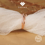 DAVINA Ladies Ziva Ring Rose Gold Color S925