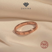 DAVINA Ladies Gilena Ring Rose Gold Sterling Silver 925