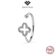 DAVINA Ladies Fleur Ring Sterling Silver 925