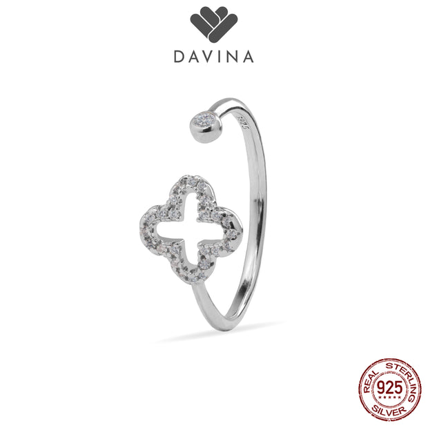 DAVINA Ladies Fleur Ring Sterling Silver 925