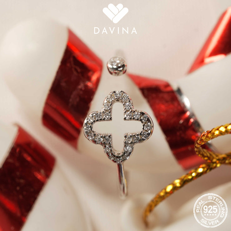 DAVINA Ladies Fleur Ring Sterling Silver 925