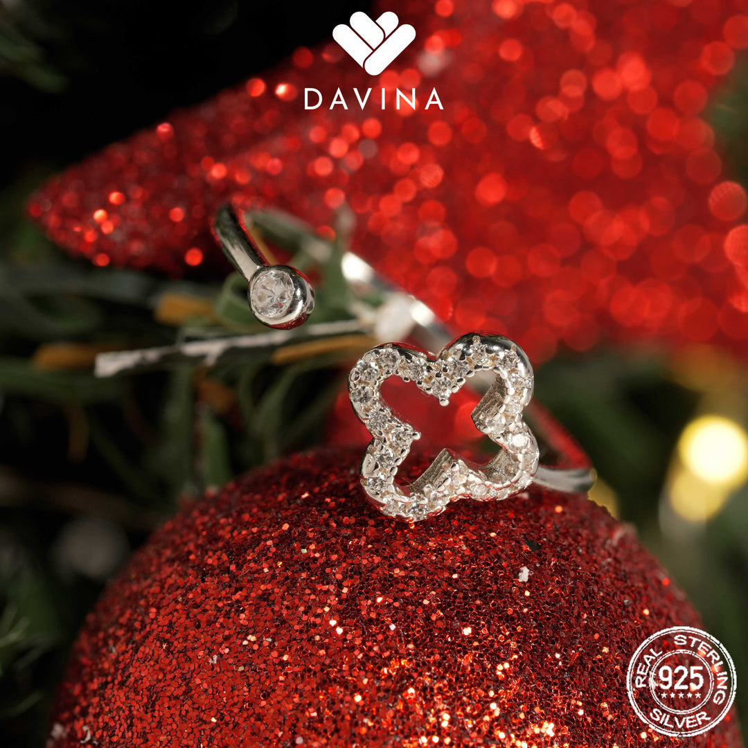 DAVINA Ladies Fleur Ring Sterling Silver 925