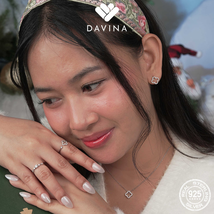 DAVINA Ladies Fleur Ring Sterling Silver 925