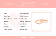 DAVINA Ladies Elsie Ring Rose Gold Color S925