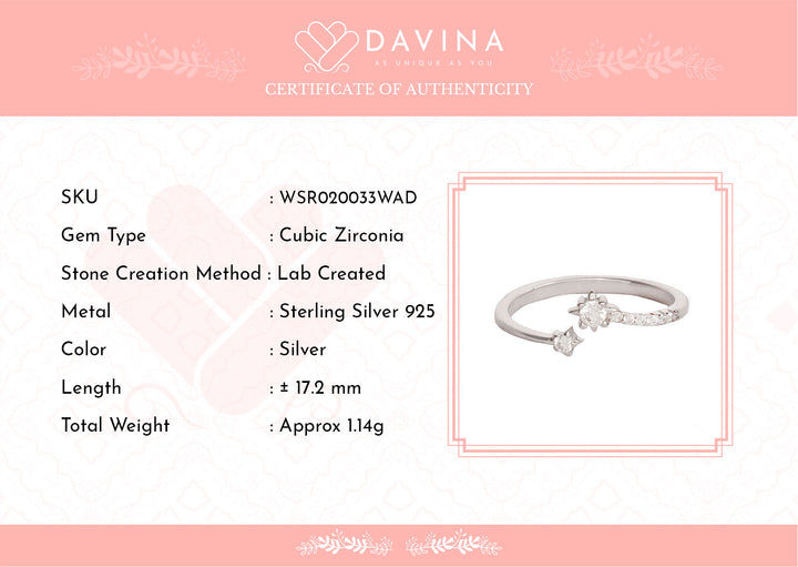 DAVINA Ladies Elsie Ring Sterling Silver 925