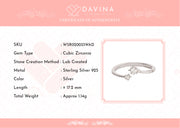 DAVINA Ladies Elsie Ring Silver Color S925