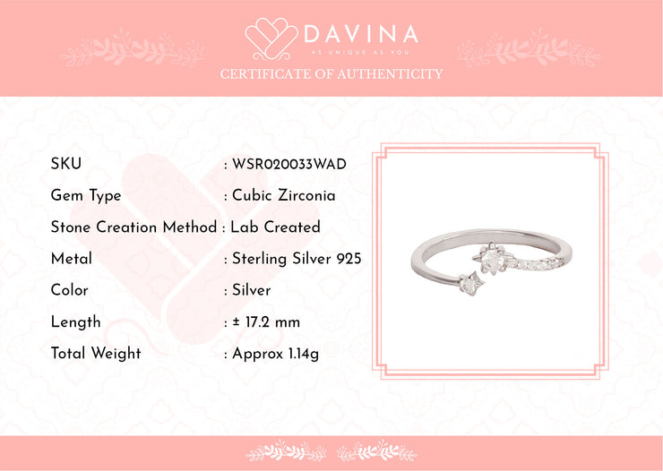 DAVINA Ladies Elsie Ring Silver Color S925