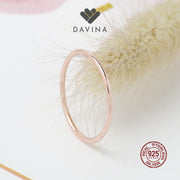 DAVINA Ladies Adele Ring Rose Gold Color Sterling Silver 925