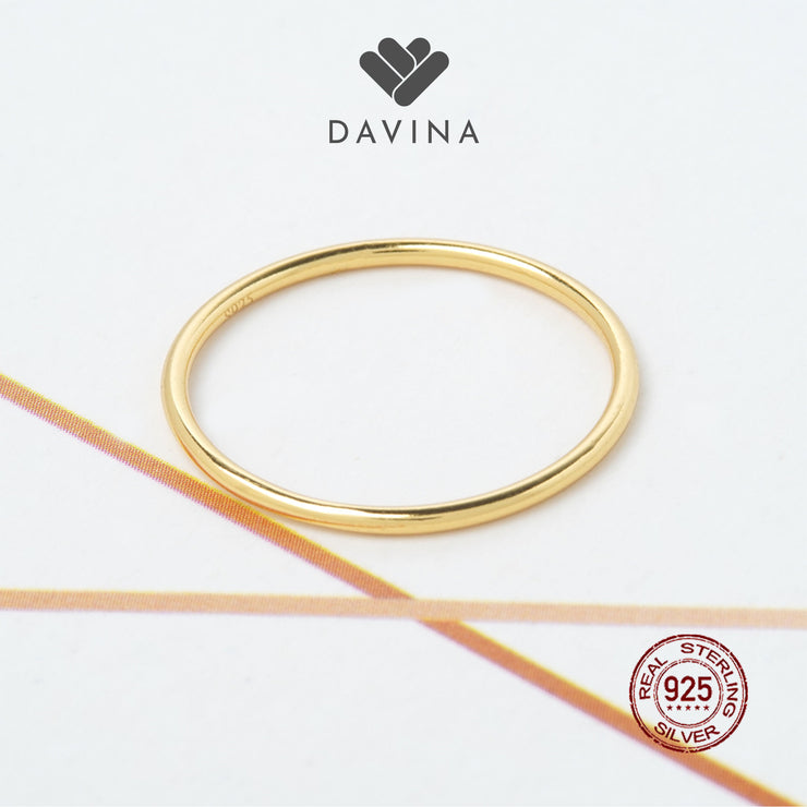 DAVINA Ladies Adele Ring Gold Color Sterling Silver 925