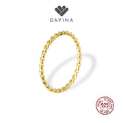 DAVINA Ladies Arsy Ring Gold Color Sterling Silver 925