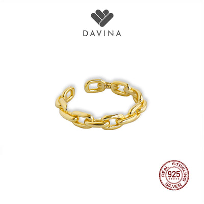 DAVINA Ladies Josie Ring Gold Color Sterling Silver 925