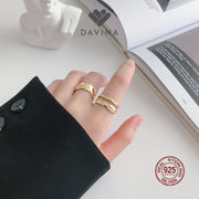 DAVINA Ladies Caroline Ring Gold Color Sterling Silver 925