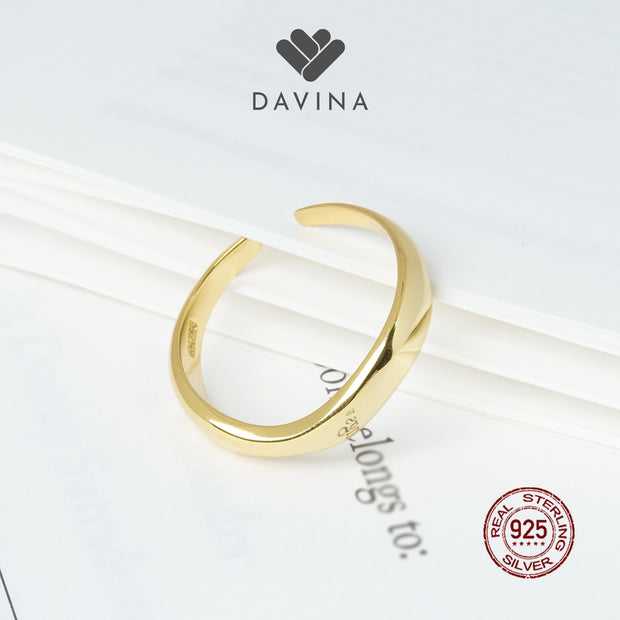 DAVINA Ladies Joanna Ring Gold Color Sterling Silver 925