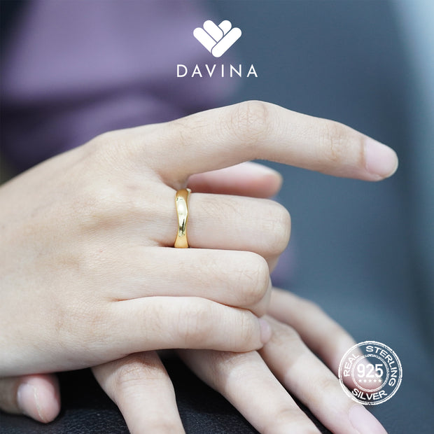 DAVINA Ladies Joanna Ring Gold Color Sterling Silver 925