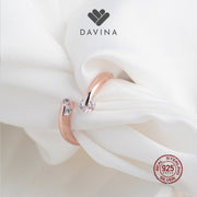 DAVINA Ladies Syeila Ring Rose Gold Color Sterling Silver 925