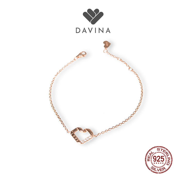 DAVINA Ladies Ivelle Bracelet Rose Gold Color Sterling Silver 925