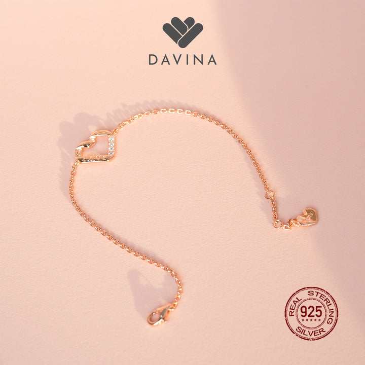 DAVINA Ladies Ivelle Bracelet Rose Gold Color Sterling Silver 925