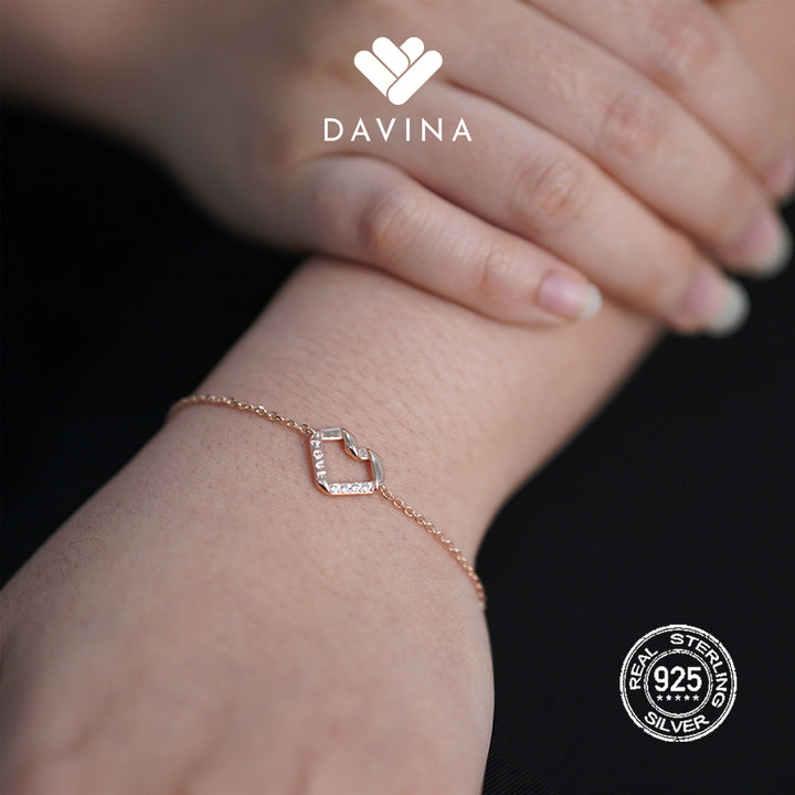 DAVINA Ladies Ivelle Bracelet Rose Gold Color Sterling Silver 925