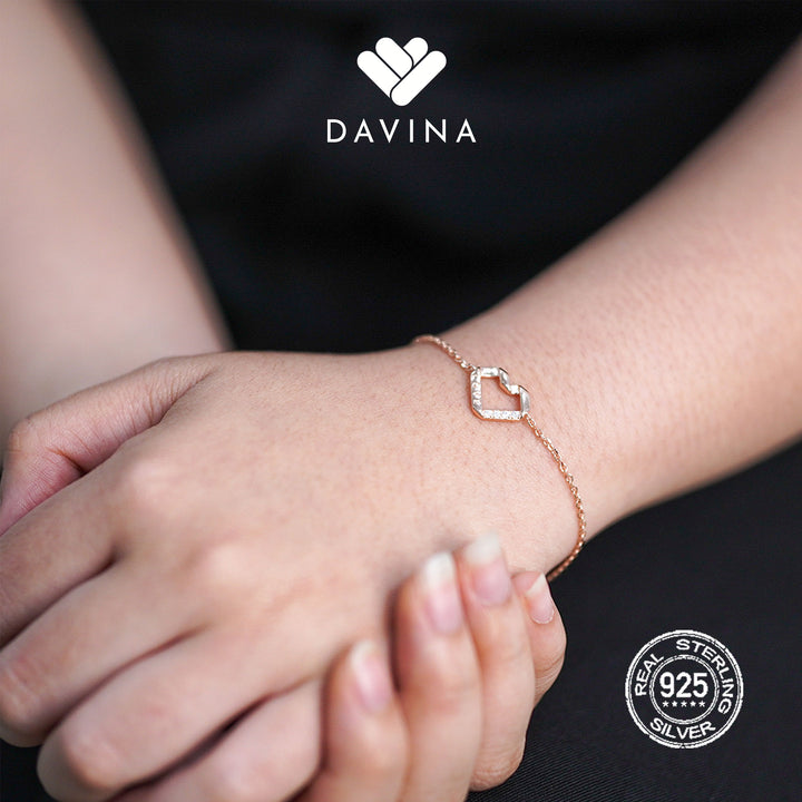DAVINA Ladies Ivelle Bracelet Rose Gold Color Sterling Silver 925