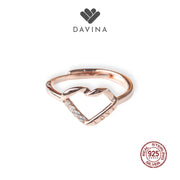 DAVINA Ladies Ivelle Ring Rose Gold Color Sterling Silver 925