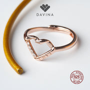 DAVINA Ladies Ivelle Ring Rose Gold Color Sterling Silver 925