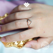 DAVINA Ladies Ivelle Ring Rose Gold Color Sterling Silver 925