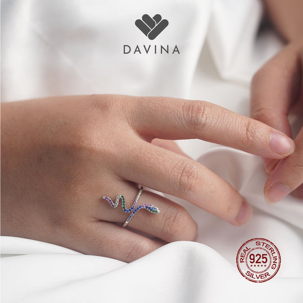 DAVINA Ladies Snackie Ring Sterling Silver 925