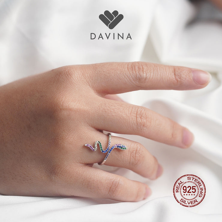 DAVINA Ladies Snackie Ring Sterling Silver 925