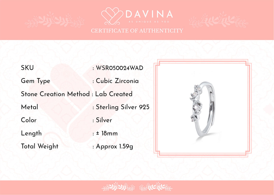 DAVINA Couple Andrew Alica Rings Sterling Silver 925