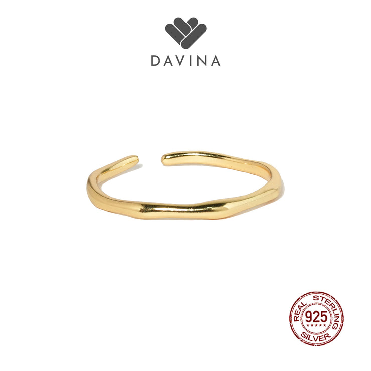 DAVINA Ladies Simply Ring Gold Color Sterling Silver 925