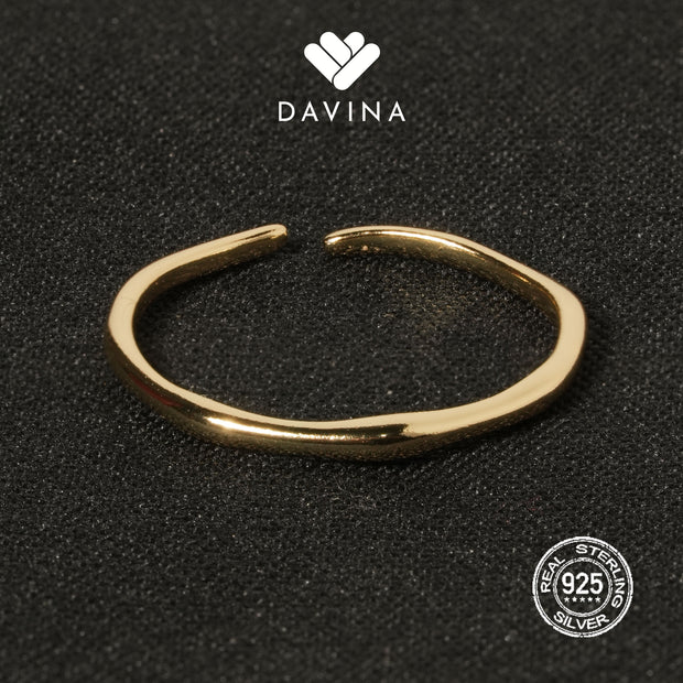 DAVINA Ladies Simply Ring Gold Color Sterling Silver 925