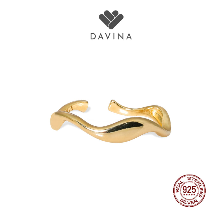 DAVINA Ladies Benardine Ring Gold Color Sterling Silver 925