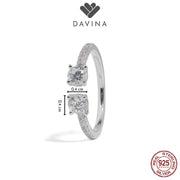 DAVINA Ladies Luna Ring Sterling Silver 925