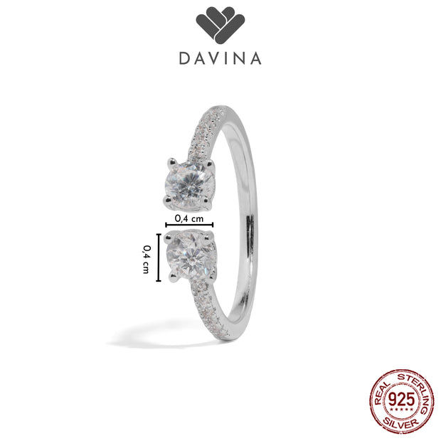 DAVINA Ladies Luna Ring Sterling Silver 925