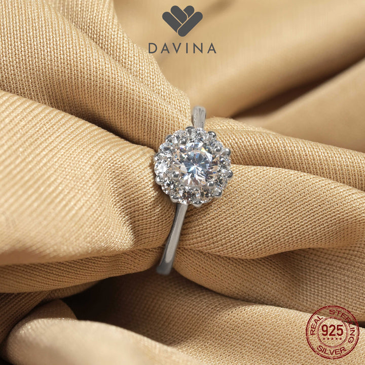 DAVINA Ladies Shiny Ring Sterling Silver 925