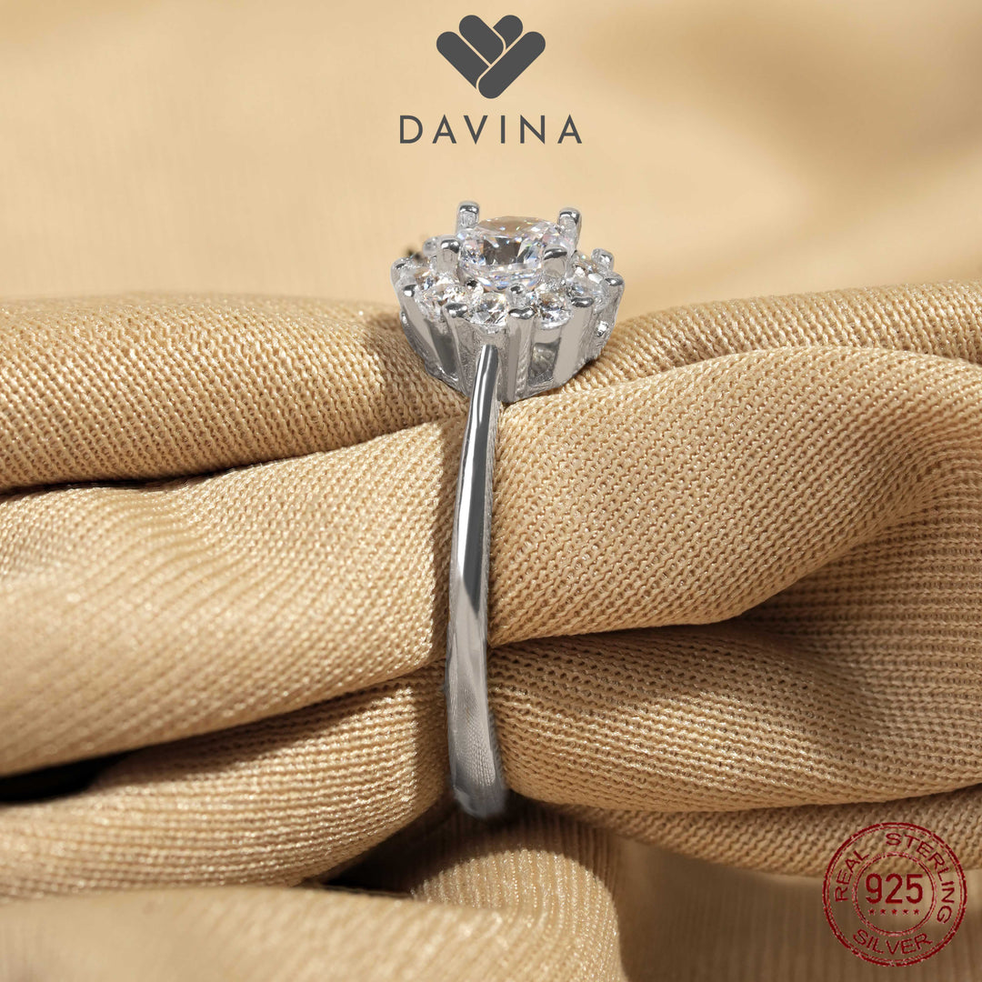 DAVINA Ladies Shiny Ring Sterling Silver 925