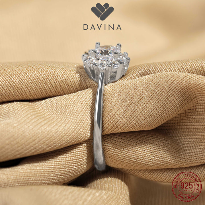 DAVINA Ladies Shiny Ring Sterling Silver 925