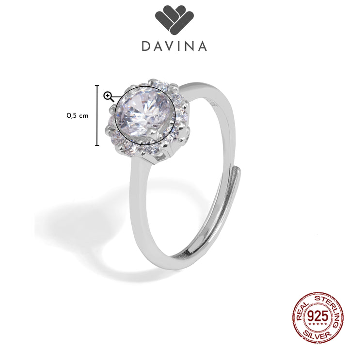 DAVINA Ladies Shiny Ring Sterling Silver 925