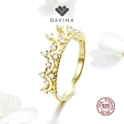 DAVINA Ladies Reina Ring Gold Color Sterling Silver 925