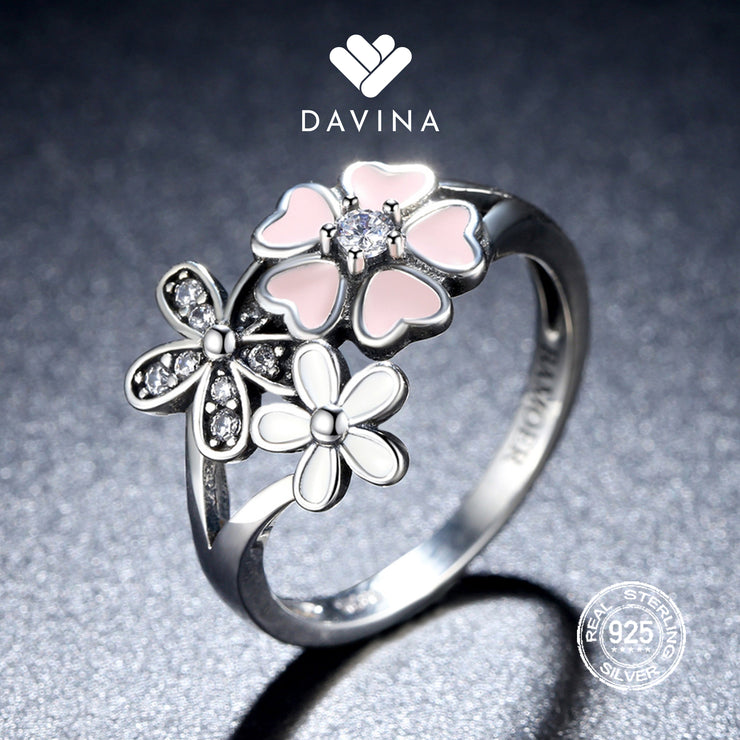 DAVINA Ladies Cherry Ring Sterling Silver 925