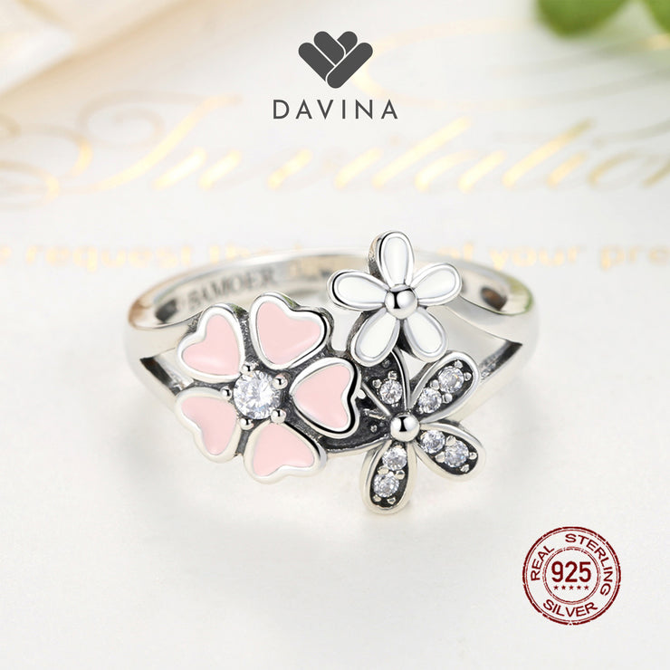 DAVINA Ladies Cherry Ring Sterling Silver 925