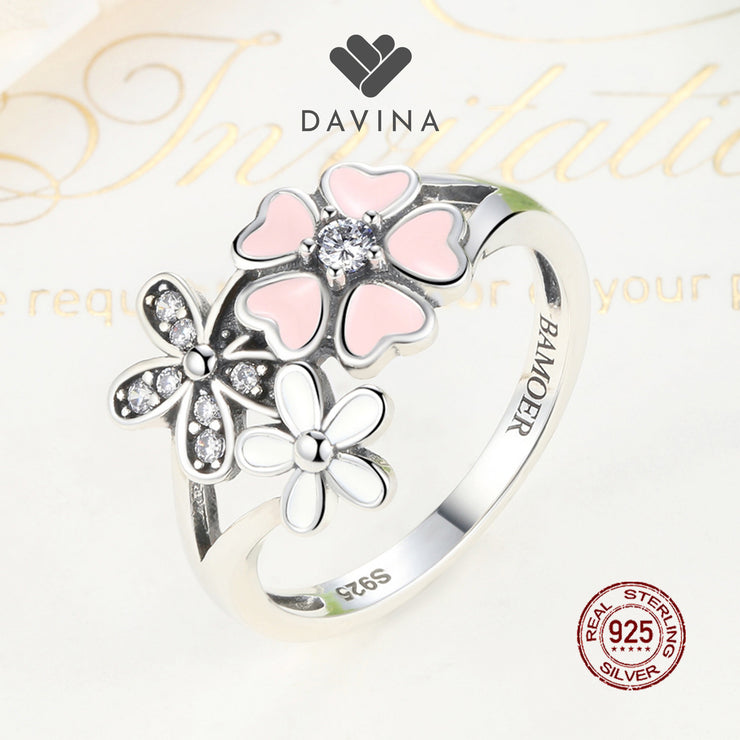 DAVINA Ladies Cherry Ring Sterling Silver 925