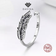 DAVINA Ladies Leaf Ring Sterling Silver 925