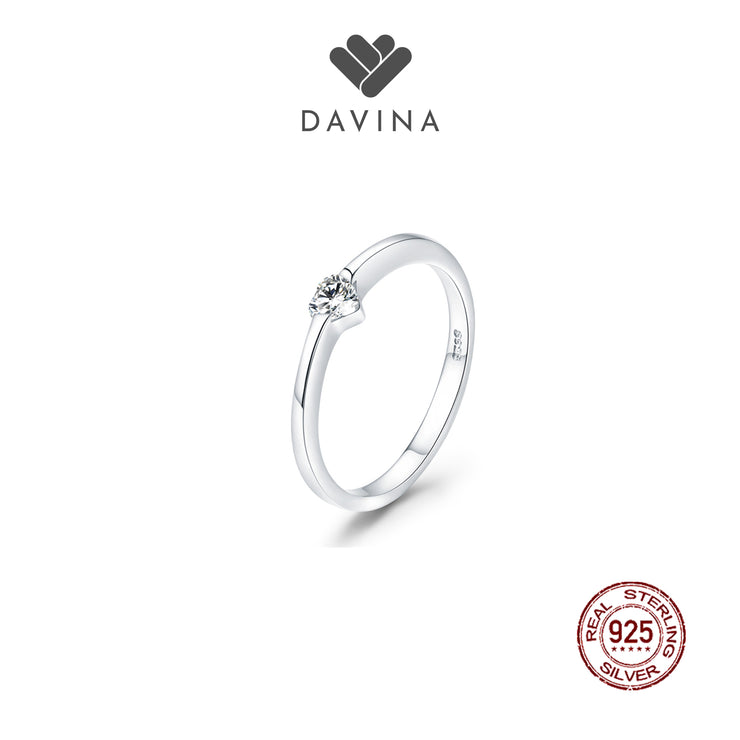 DAVINA Ladies Kate Ring Sterling Silver 925