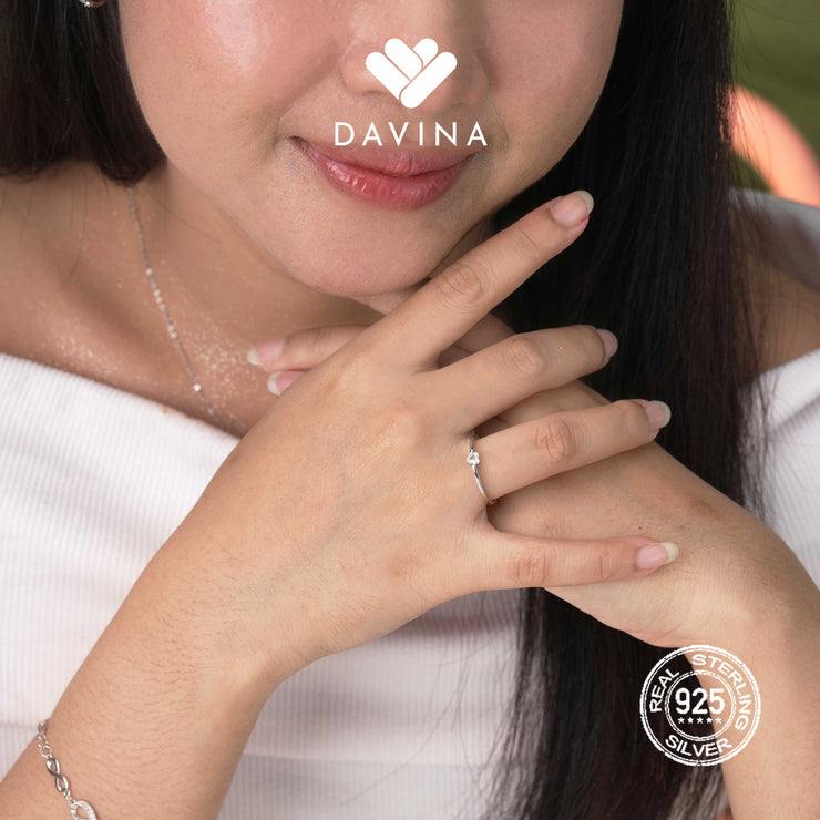 DAVINA Ladies Kate Ring Sterling Silver 925