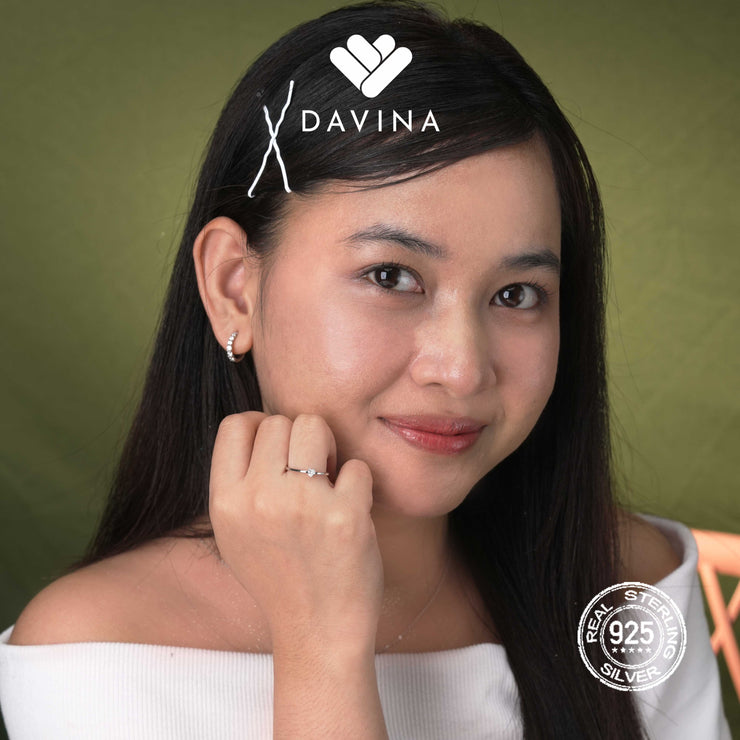 DAVINA Ladies Kate Ring Sterling Silver 925