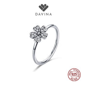 DAVINA Ladies Daisy Ring Sterling Silver 925