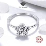 DAVINA Ladies Daisy Ring Sterling Silver 925