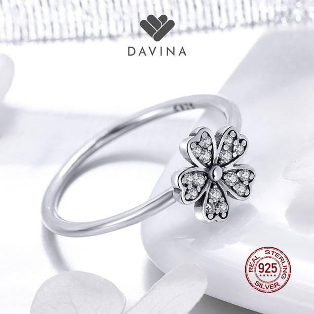 DAVINA Ladies Daisy Ring Sterling Silver 925